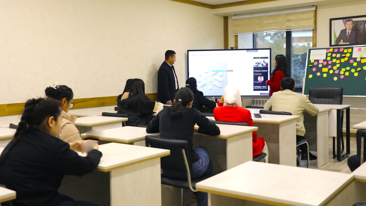 Students from Jizzakh Sambhram University participated in the presentation held in Bangalore.