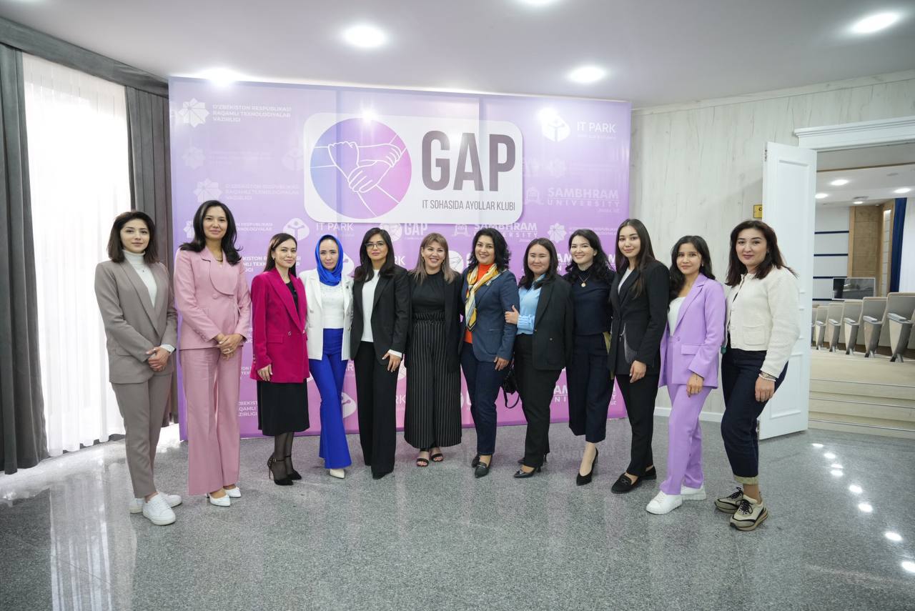 2023 йил 8-aprel kuni O‘zbekistonda ayollar uchun "GAP" IT-klubi doirasida yangi uchrashuv bo‘lib o‘tdi. Mazkur tadbir Jizzax shahridagi Sambhram universitetida o'tkazildi.
